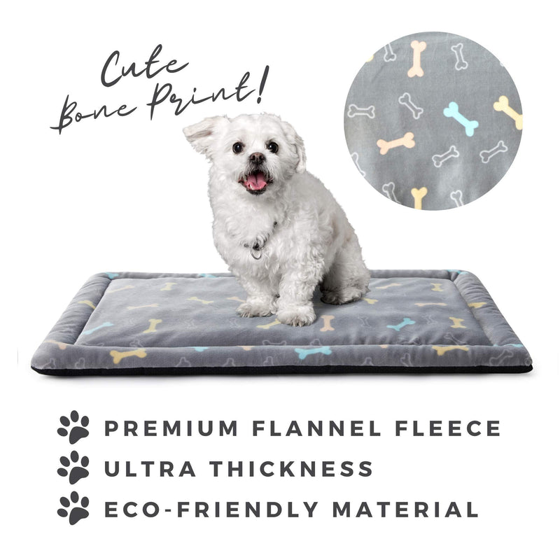 Extra Softness Pet Sleeping Mat for Small Medium Large Dogs Puppies, Non Slip Dog Bed Mat, Grey 30" X 22" - PawsPlanet Australia