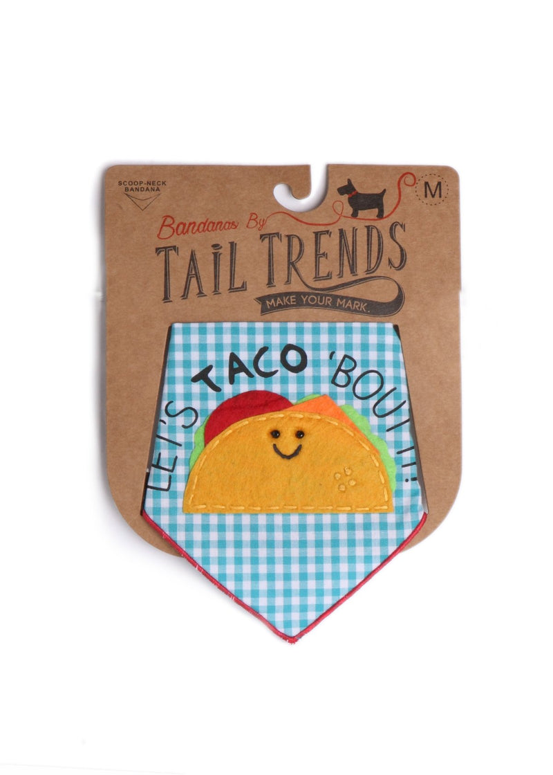 [Australia] - Tail Trends Cinco de Mayo Dog Bandanas for Medium to Large Sized Dogs - 100% Cotton Taco Bout It 