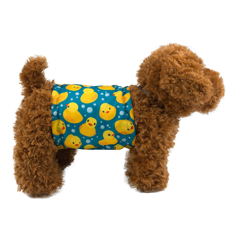 [Australia] - CuteBone Dog Diapers Male Washable Belly Band for Male Dogs Wraps 3pcs a Pack 13 - 14 inches Dino 