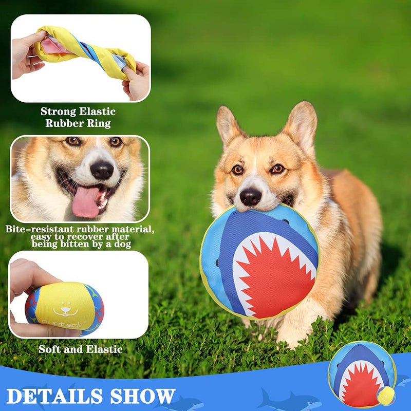 PUPTECK Summer Dog Pool Toys - Dog Water Floating Toys, Flying Discs with a Bouncing Ball for Pets, Dog Fetch Toys, Interactive Chew Toys for Puppy Dogs - PawsPlanet Australia