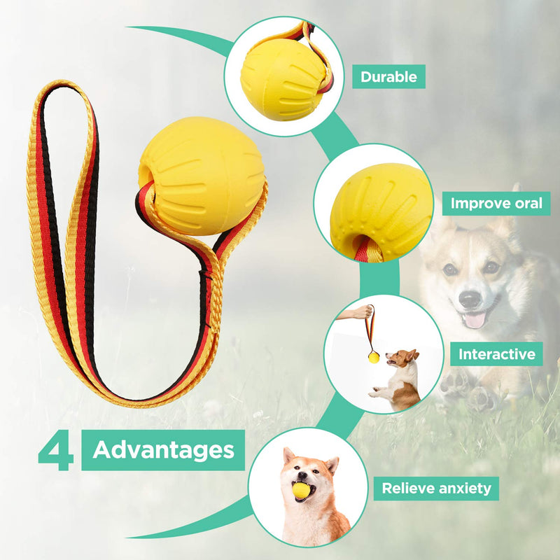 KONKY Water Floating Toys, Bite-Resistant EVA Dog Chew Toy Fetch Pool Toy Flying Discs Rings Balls, Great for Summer Water Fun, Outdoors Training or Fetch Game, for Medium/Large Dogs (Yellow, 4-Pack) - PawsPlanet Australia