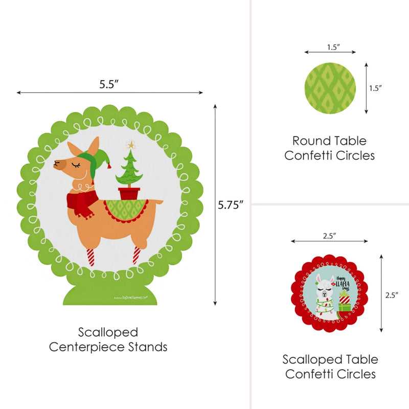 Big Dot of Happiness Fa La Llama - Christmas and Holiday Party Centerpiece and Table Decoration Kit - PawsPlanet Australia