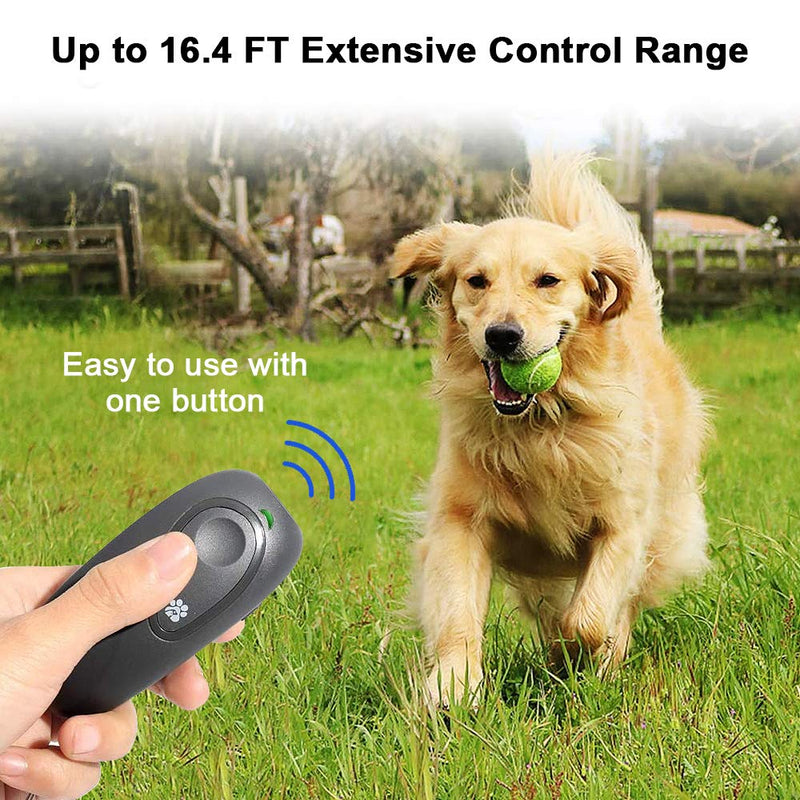 [Australia] - Anti Barking Device, 2 in 1Dog Training Aid Adjustable Frequency Ultrasonic Dog Bark Deterrent,16.4 Ft Effective Control Range with LED Indicator/Wrist Strap for Indoor Outdoor black 01 