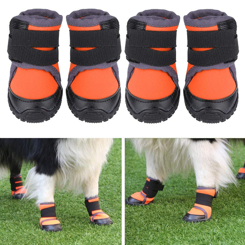 HEEPDD Dog Shoes, 4Pcs Pet Puppy Shoes Large Dog Non Slip Pet Booties Dog Snow Boots Rain Boots(55#-orange) 55# orange - PawsPlanet Australia