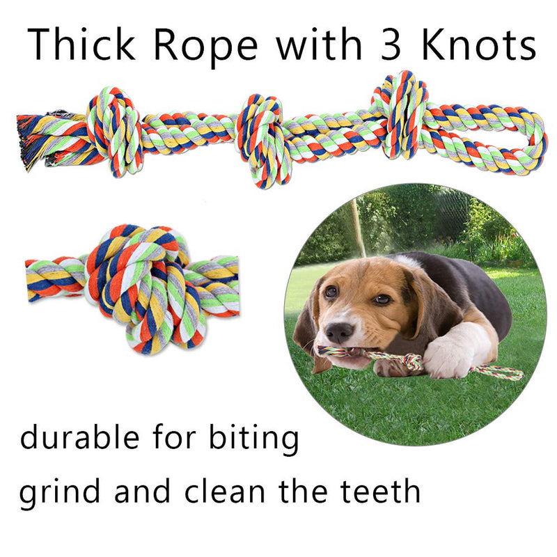 Elfirly Dog Rope Toys Set 5 pack Pet Chewing Toys Durable Cotton Rope Knot Toys and Dog Ball for Puppy Medium and Large Dogs - PawsPlanet Australia