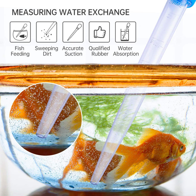 [Australia] - QXUJI Fish Tank Water Changer Aquarium Droppers, Aquarium Clean Pipette Dropper, 11.02 inch Fish Tank Cleaning Waste Remover, Coral Feeder SPS HPS Feeder 