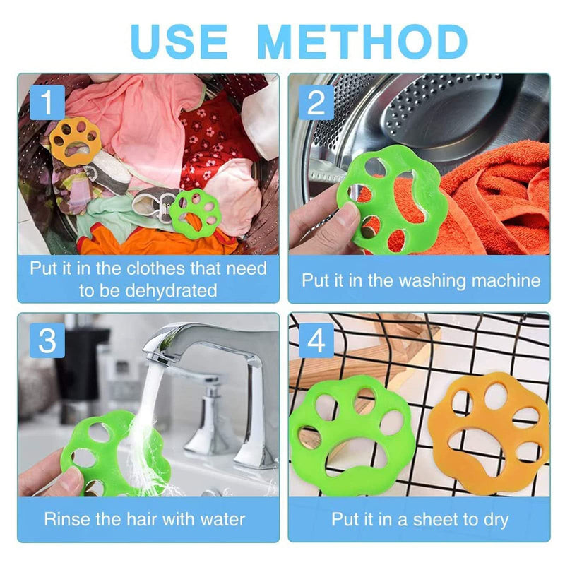 HNYGS-EU Pet Hair Remover Washing Machine, Pack of 8 Laundry Hair Catcher Washing Machine Lint Remover Reusable Animal Fur Washer Catcher Hair Remover for Laundry Clothes - PawsPlanet Australia