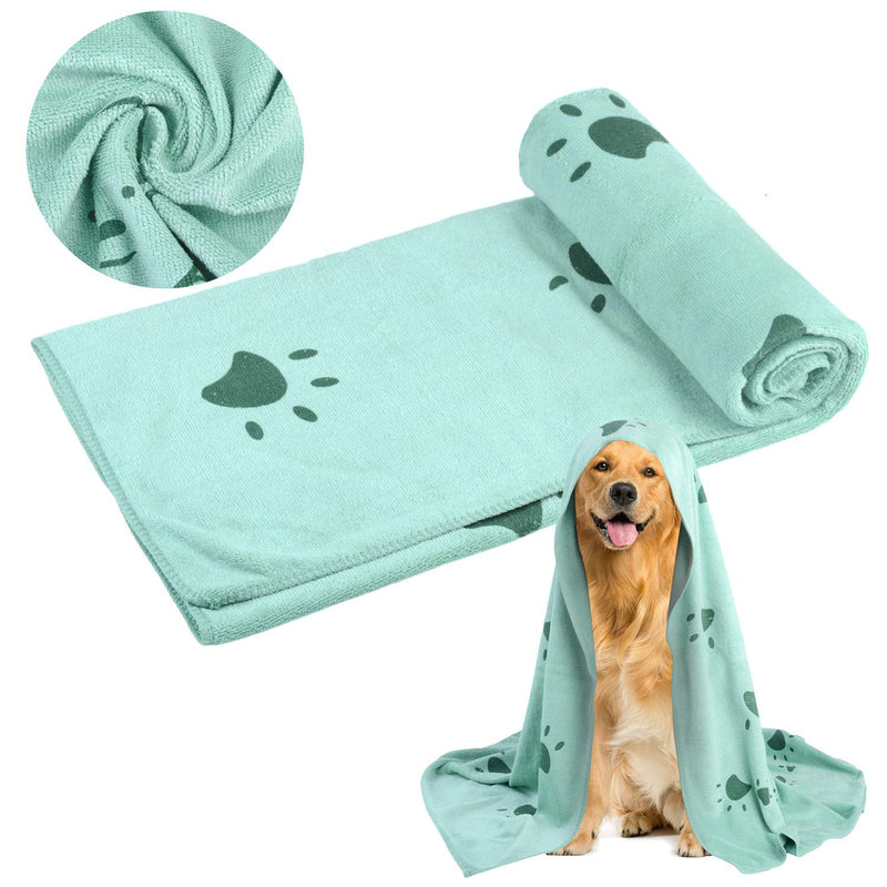 2PCS Dog Towel, Microfiber Quick Drying Dog Bath Towel, Pet Bath Towel Puppy Towel, Dog Beach Towel Dog Absorbent Towel, Cat Towel with Pet Bath Brush - PawsPlanet Australia