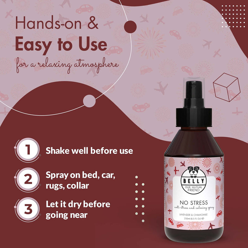 Belly Dog Anxiety Relief Spray - Pet Corrector Spray For Dogs & Puppies - All Natural Pet Remedy Spray & Dog Calming Spray For Dog Anxiety - Dog Calming Products, Nervous Dog Products, 250 ml - PawsPlanet Australia