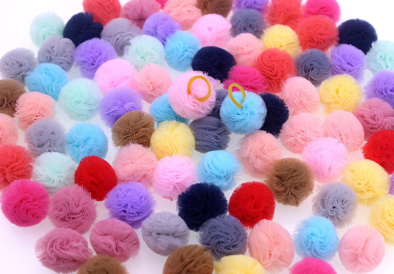 [Australia] - TAOBABY Small Dog Bows,Colored Ball Design for Puppy, Bows with Rubber Bands 0.78",Pet Grooming Bows, Dog Hair Bows, Dog Hair Accessories 24pcs/Pack in Pairs 