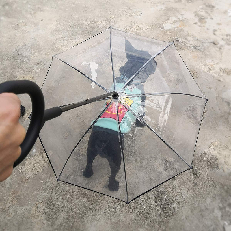 [Australia] - LESYPET Dog Umbrella with Leash, Pet Adjustable Umbrella for Small Dogs 