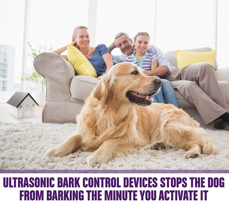 [Australia] - YC° Outdoor Bark Control Device, Anti Barking Device, Ultrasonic Stop Dog Bark Deterrents with Adjustable Ultrasonic Level Control Sonic Bark Deterrents Up to 50 Ft. Range Safe for Dogs black 