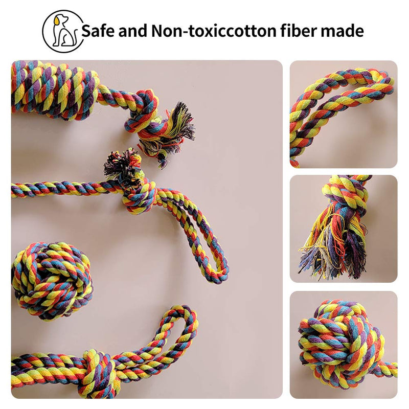 Dog Rope Toys for Aggressive Chewers,Small Medium Dog Chew Toys-4 Pack-Cotton Rope Toys,Puppy Teething Toys Cotton Rope for Chewing,Interactive Play,Tug and Teeth Cleaning - PawsPlanet Australia