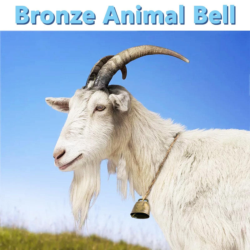Lucywey Pack of 6 cow bells, small pasture bells, copper bells with 10 m long rope for farm animals - PawsPlanet Australia