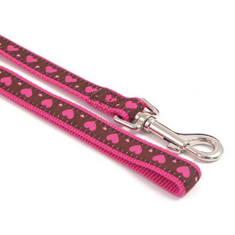 Rosewood Wag-n-Walk Lead Star, 3/4-inch, Black/ Hot Pink - PawsPlanet Australia