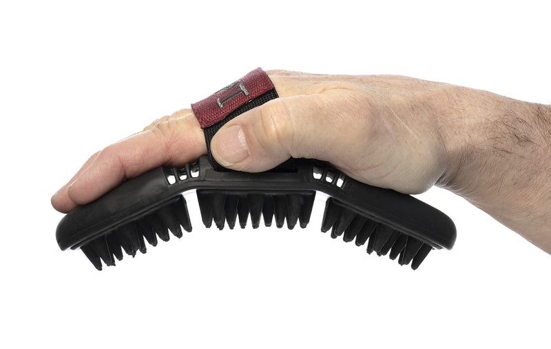 LeMieux Flexi Massage Comb for Horses - Black - Soft Rubber - Ergonomic Shape - One Size - PawsPlanet Australia