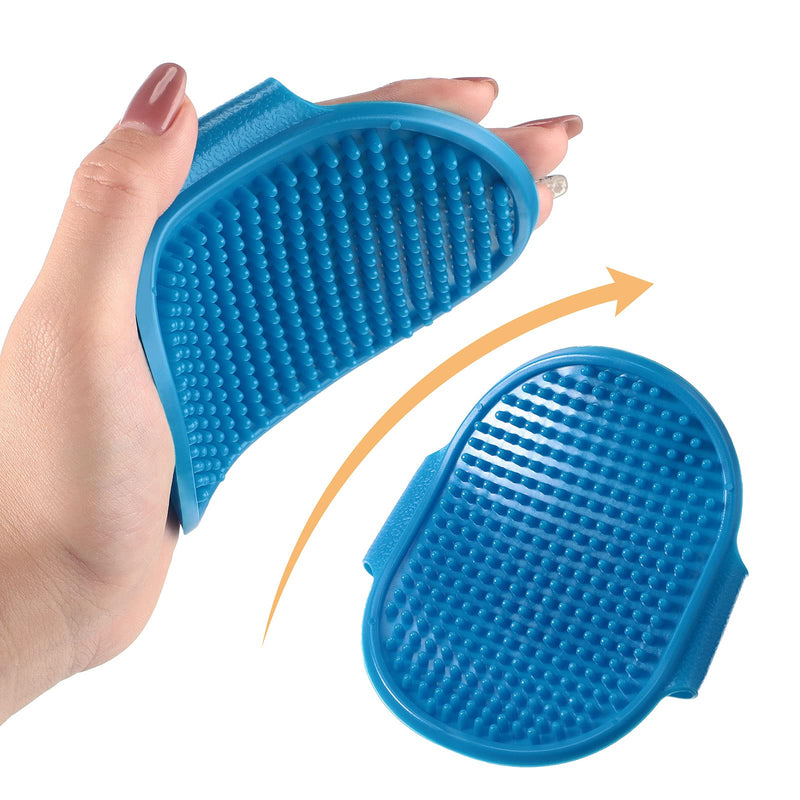 3 Pieces Rabbit Bunny Grooming Brushes Pet Bath Brush Massage Combs Hand Brushes with Adjustable Hand Strap for Rabbit and Guinea Pig - PawsPlanet Australia