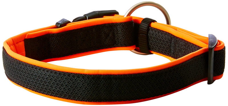 Nobby Preno Mesh Dog Collar, 40 - 55 cm/25 - 35 mm, Neon Orange - PawsPlanet Australia