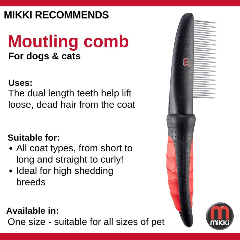 Mikki Dog, Cat Moulting Comb - Anti Tangle Shedding Comb - Grooming Comb - Matt and Tangle Remover - PawsPlanet Australia