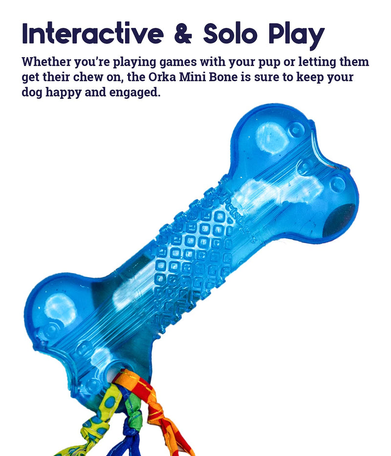 Petstages Orka Mini Bone Royal Blue Dog Chew Toy - PawsPlanet Australia