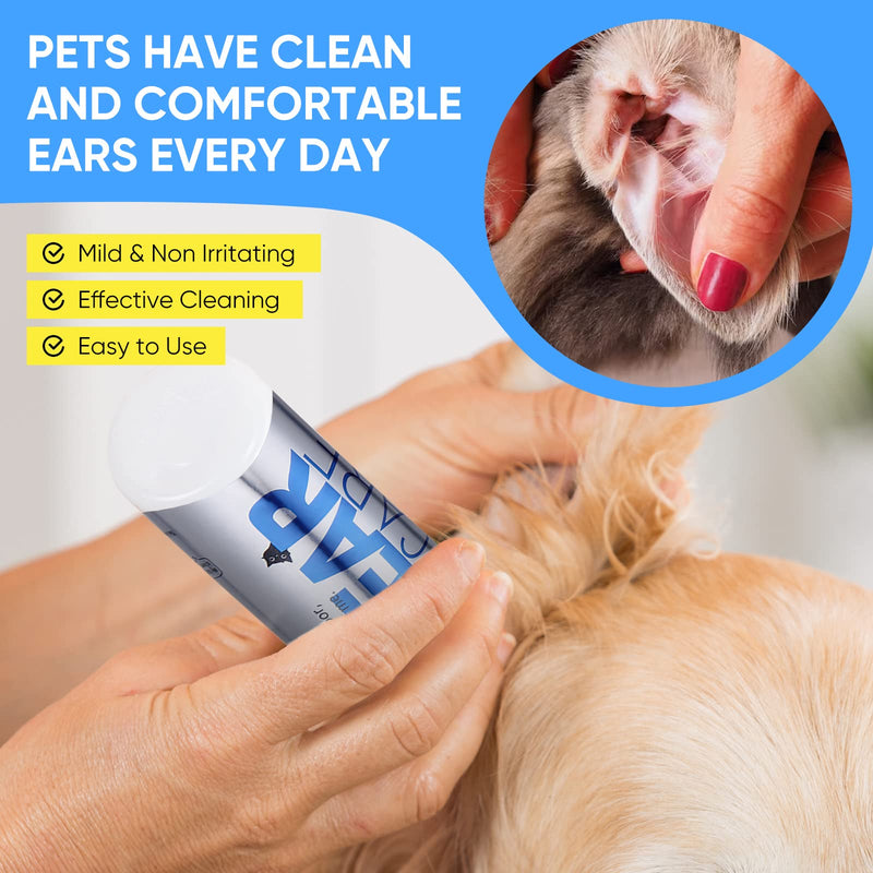 HAPIPET Dog Ear Cleaner, Fast Effective & Comfortable Dog Ear Cleaner Solution, Relief Inflammation and Itchiness Dog Ear Infection Treatment - PawsPlanet Australia