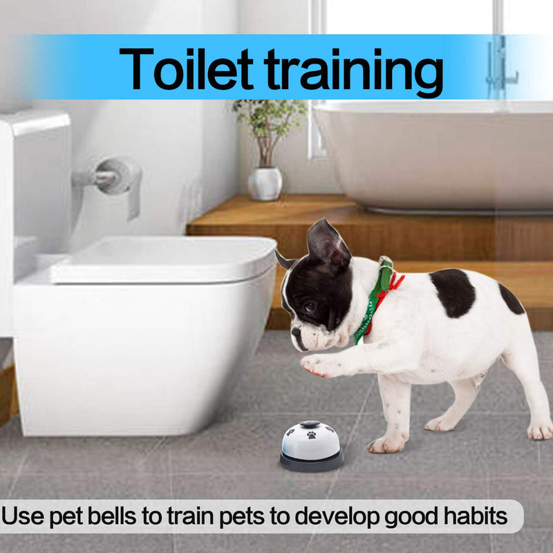 [Australia] - Aoche Pet Training Bells for Dog Cat, 2 Pack Pet Potty Training Bells for Pet Toilet Training and Pet Interactive Toys for Communication（White+Bule black+blue 