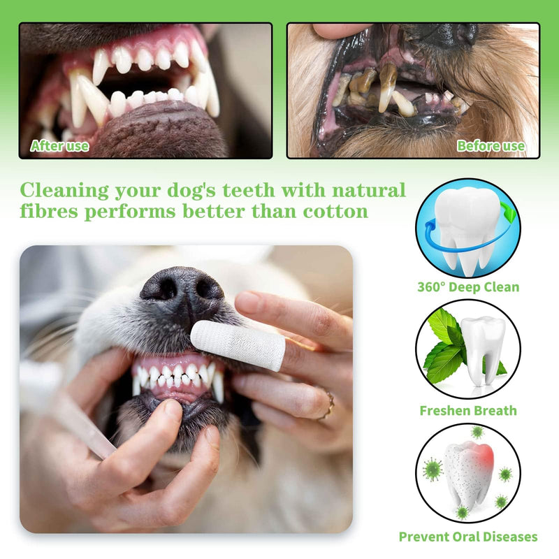 UICCVOKK Pack of 20 dog toothbrush finger cots, finger cots dogs dental care cat toothbrush pet finger toothbrush dog anti-plaque finger dog efficient and clean dog toothbrush knitted fabric - PawsPlanet Australia