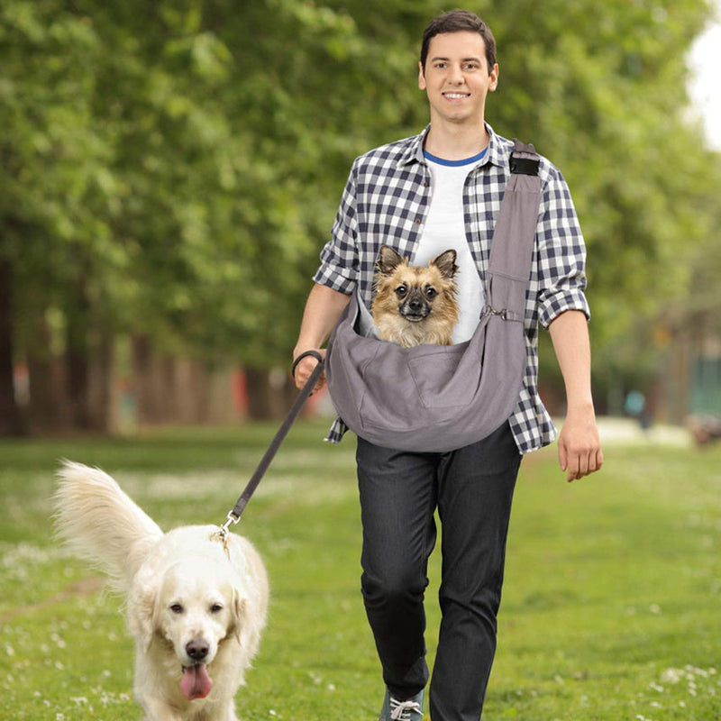 AGPTEK Pet Sling Carrier, Ownpets Pet Sling Carrier Bag Fit Medium Size Cats&Dogs Maximum Load 15 kg, Comfortable, Adjustable, Perfect for Daily Walk, Outdoor Activity and Weekend Adventure - PawsPlanet Australia