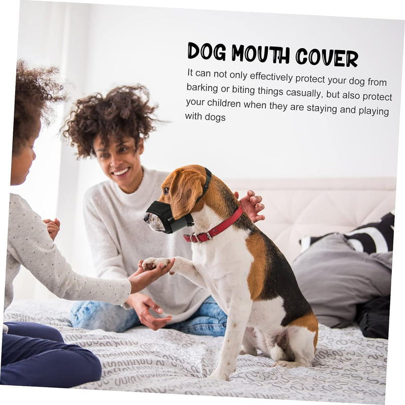 Dog muzzle, adjustable loop, secure, quick fit, muzzles for small, medium, large dogs, black, breathable eating protection, prevents dogs from biting, chewing, destroying and barking - PawsPlanet Australia