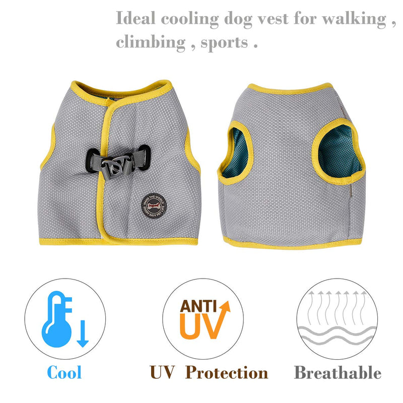 Tineer Pet Cooling Harness Summer Mesh Walking Dog Cool Vest Harness Adjustable for Small/Medium/Large Dogs Indoor or Outdoor Running,Walking,Mountain Climbing (L) L - PawsPlanet Australia