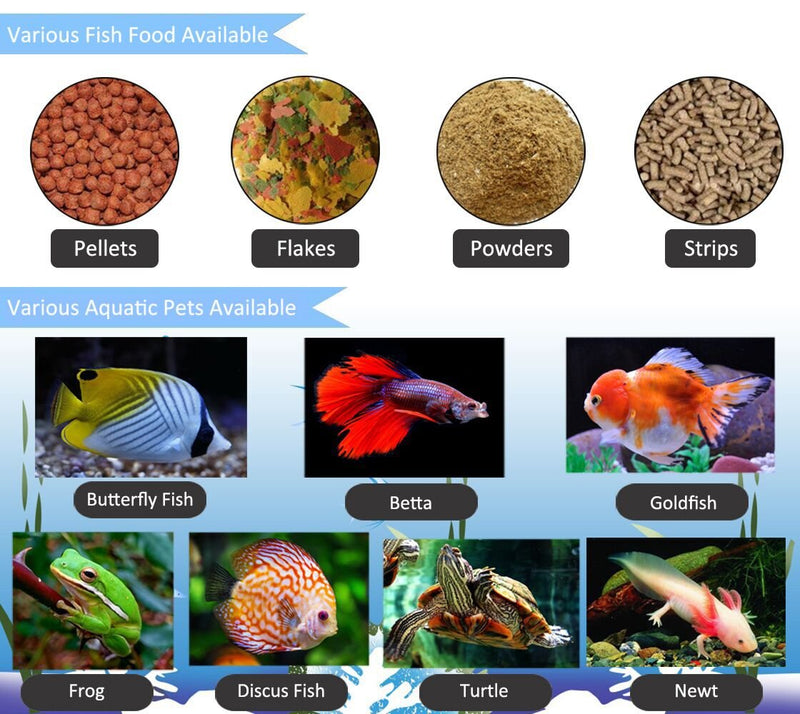 PROCHE Automatic Fish Feeder Intelligent Fish/Turtle/Goldfish Feeder for Aquarium & Fish Tank | 4 Times | Intelligent Timer Fish Food Dispenser for Trips, Weekend & Vacation Navi-E - PawsPlanet Australia