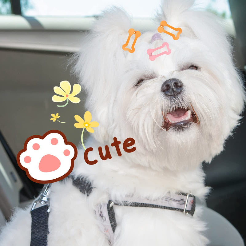40 Pieces Hair Clips for Dogs Cute 1 Inch Puppy Dog Barrettes Small Bone Snap Hair Clips Multicolor Hair Barrettes for Dog Cat Pet Grooming Bows Hair Accessories - PawsPlanet Australia