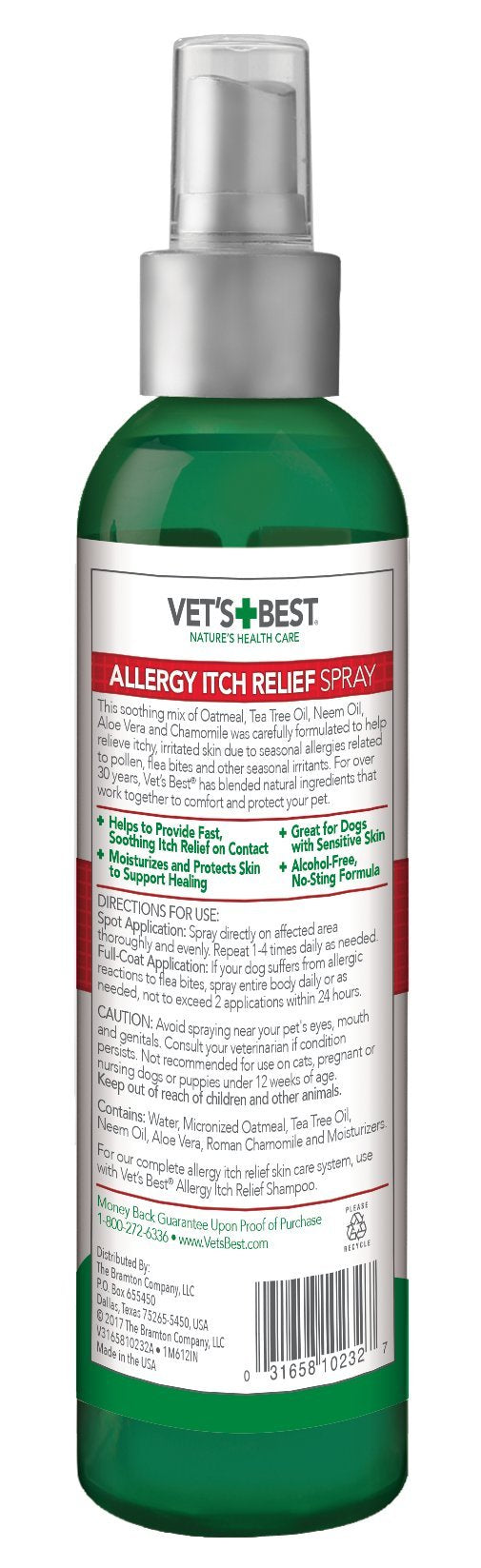 [Australia] - Vet's Best Allergy Itch Relief Dog Shampoo, 16 ounce and Allergy Itch Relief Spray for Dogs, 8 ounce 