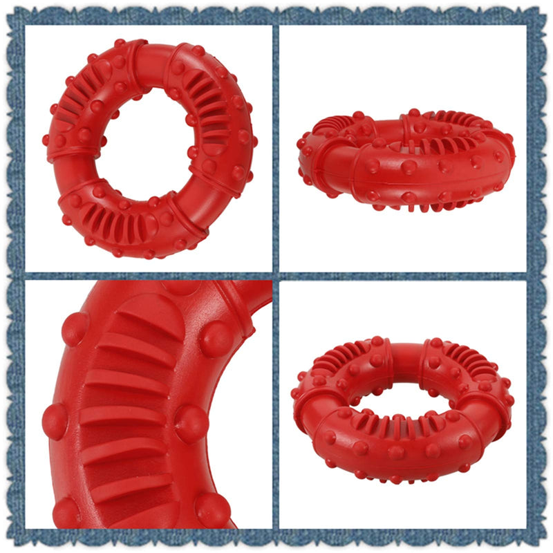 Phoetya Dog Chew Toys Ring, Indestructible Tough Dog Toys Rubber Ring and Durable Teeth Cleaning Chew Toys for Aggressive Dogs Puppies - PawsPlanet Australia
