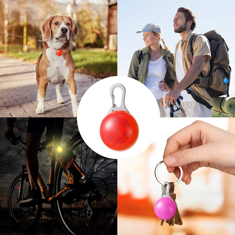 LED Dog Collar Light Clip on Pet Flash Collar Light Colorful Safety Collar Lights Waterproof with 3 Flashing Modes for Dogs and Cats Pets Dark Safety (Yellow, Red, Pink, White, Blue,6 Pieces) - PawsPlanet Australia