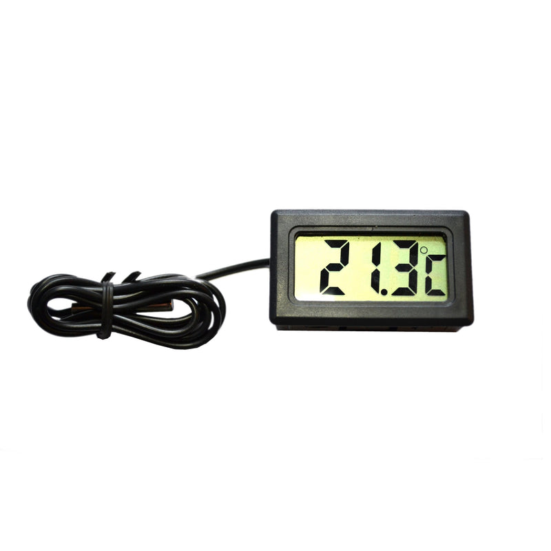 Digital LCD panel Thermometer for Fridge Freezer Pets Aquarium Vivarium Hydroponics -50°C to +110°C Black or White (Black) - PawsPlanet Australia