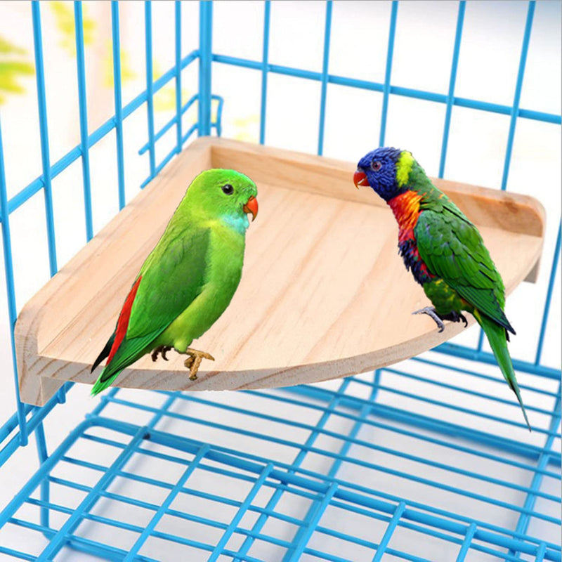 Bird Perch Stand Platform,Natural Wood Playground, Birdcage Stand with shield，Natural Wood Playground Paw Grinding for Bird Parrot Macaw African Grey Budgies Parakeet Cockatiels Conure Lovebird Finch - PawsPlanet Australia