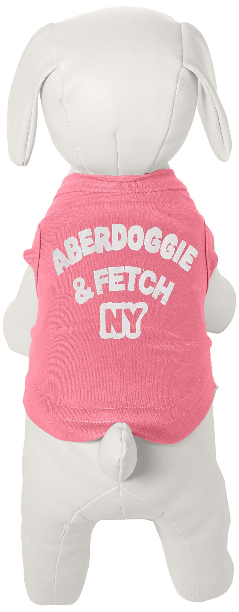 [Australia] - Mirage Pet Products 10-Inch Aberdoggie NY Screenprint Shirts, Small, Bright Pink 