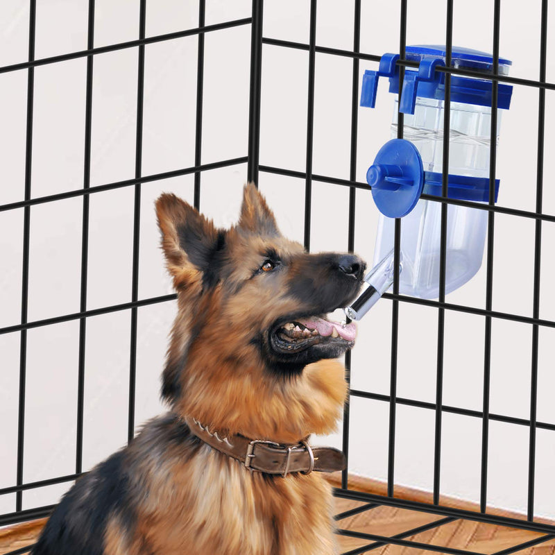 [Australia] - Songway Hanging Automatic Water Bottle with Stainless Steel Ball/Leak-Proof for Automatically Feeding Water Pet Drinking/Suitable for Small and Medium Pets Blue 