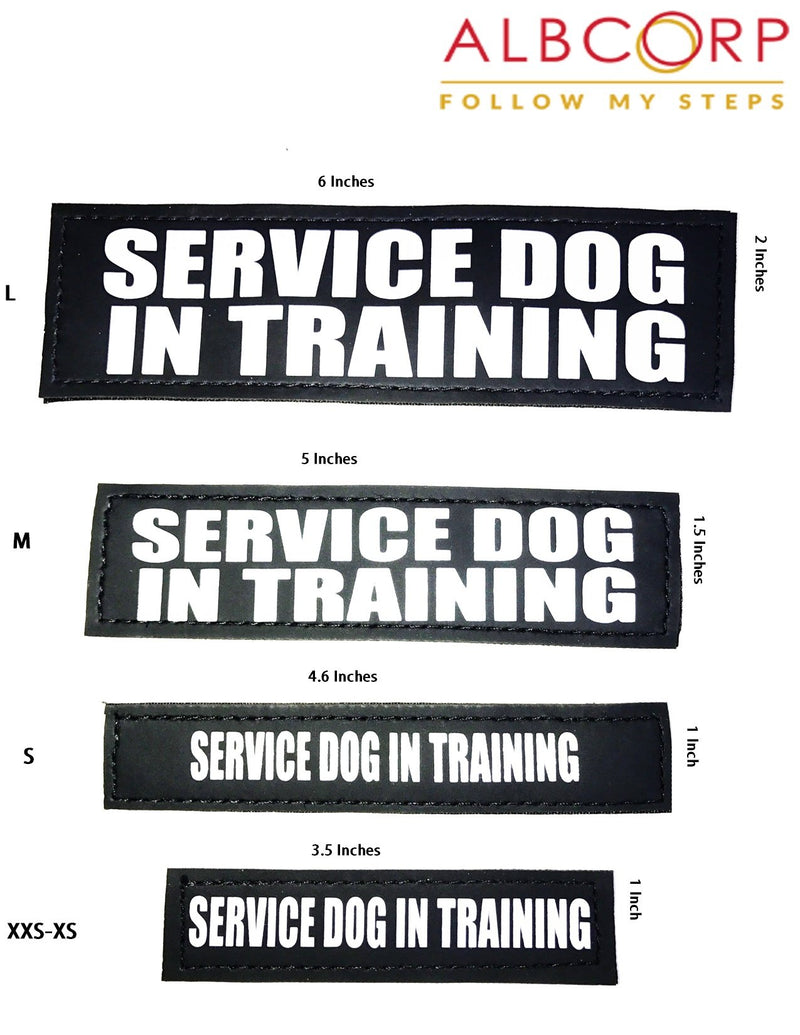 [Australia] - Albcorp Reflective Dog Patches with Hook Backing -Service Dog, Service Dog In Training, Do Not Pet, Emotional Support, Therapy Dog, Best Friend, In Training for Animal Vest Harnesses, Collars, Leashes Large 6" x 2" 