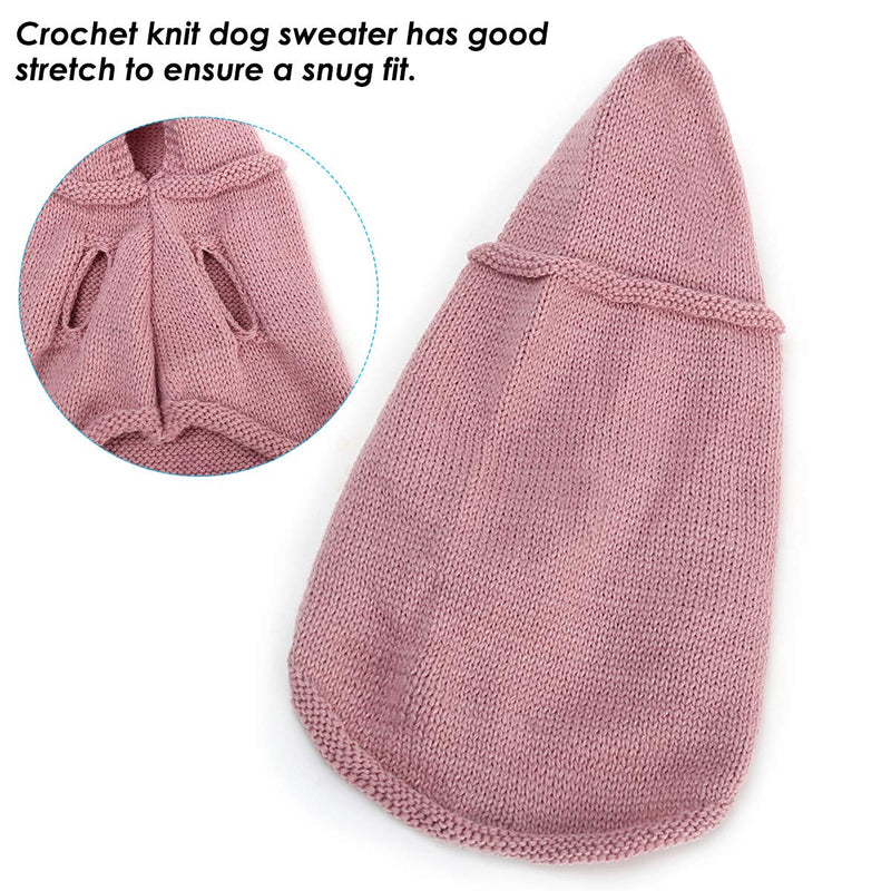 DERCLIVE Pet Dog Warm Jumper, Pet Winter Knitted Sweater Dog Puppy Clothes Hooded Knitwear - PawsPlanet Australia