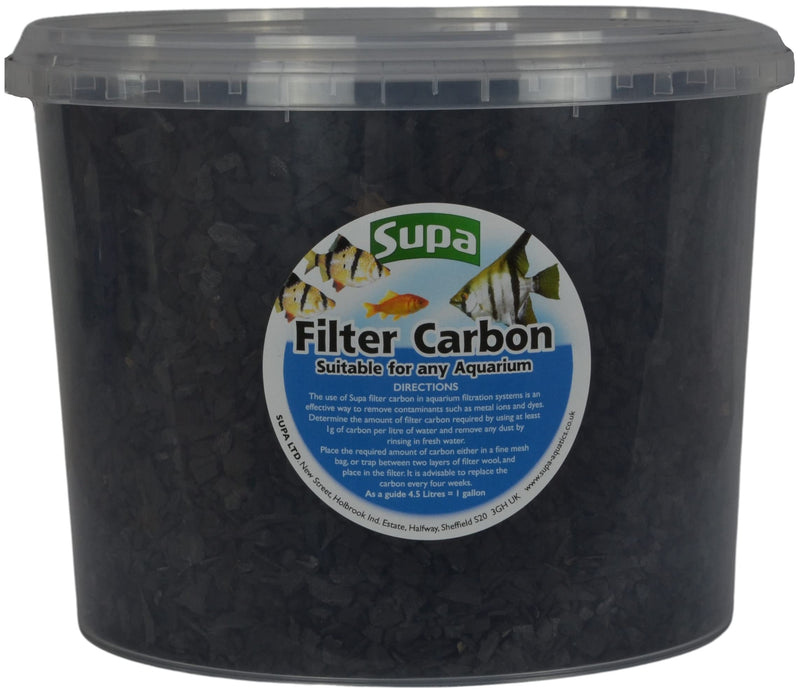 Supa Filter Carbon 3 Litre Bucket, Suitable for Aquariums/Fish Tanks And Koi Fish Pond Filters, Improves water clarity by removing contaminants, - PawsPlanet Australia