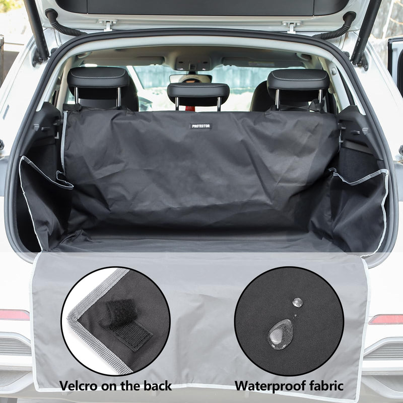 Llamas SUV Cargo Liner for Dogs Waterproof Anti-Slip Prevent Scratch Dog Seat Cover Mat with Bumper Flap Protector Protects Against Dirt & Fur Universal Fit (Black) with Storage Bags - PawsPlanet Australia