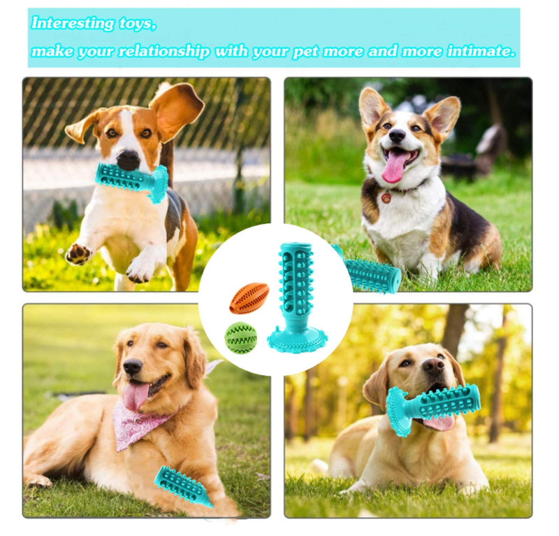 Dog Toy Set Dog Chew Toy Squeak Toys for Dogs Indestructible Dog Toothbrush Toy Dog Puzzle Toy Set Interactive Dog Toys Suitable for Small and Medium Dogs 3 Pack Blue - PawsPlanet Australia