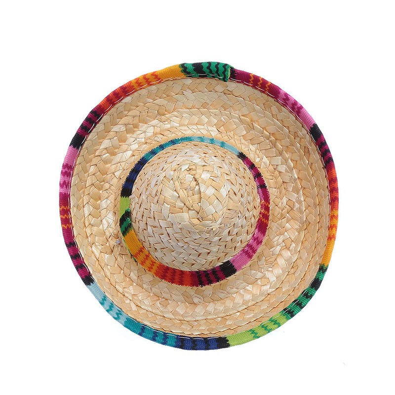 AWOCAN Pet Straw Hat Funny Mexican Sombrero Cap Party Decorations for Birthday for Small Pets, Puppy, Cat - PawsPlanet Australia