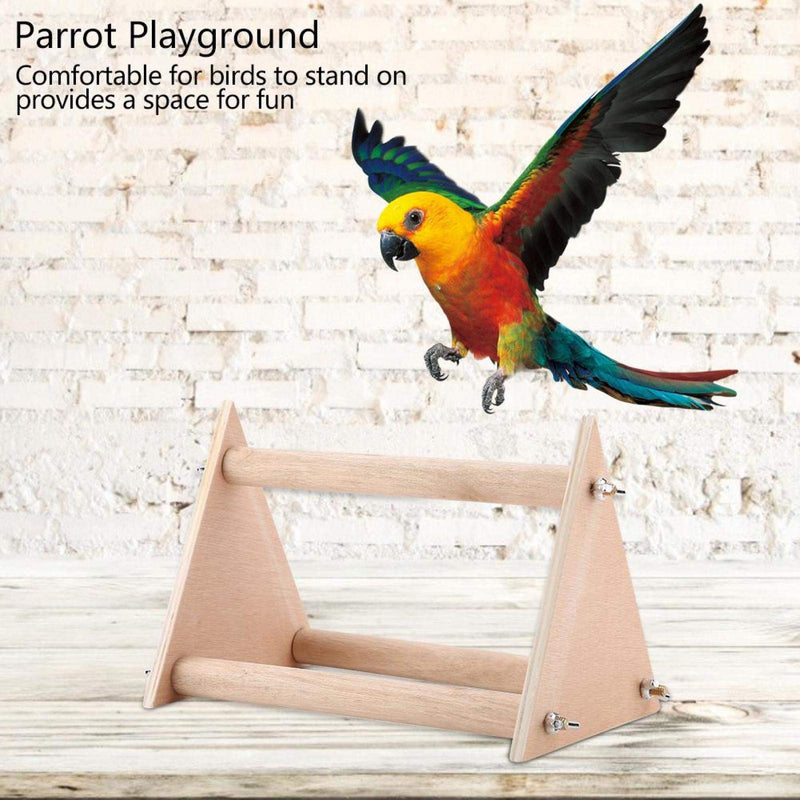 Yosoo Health Gear Parrot Bird Perch Stand, Wood Perch Bird Platform, Wood Playstand Portable Training Playground, Bird Cage Toys Accessories - PawsPlanet Australia