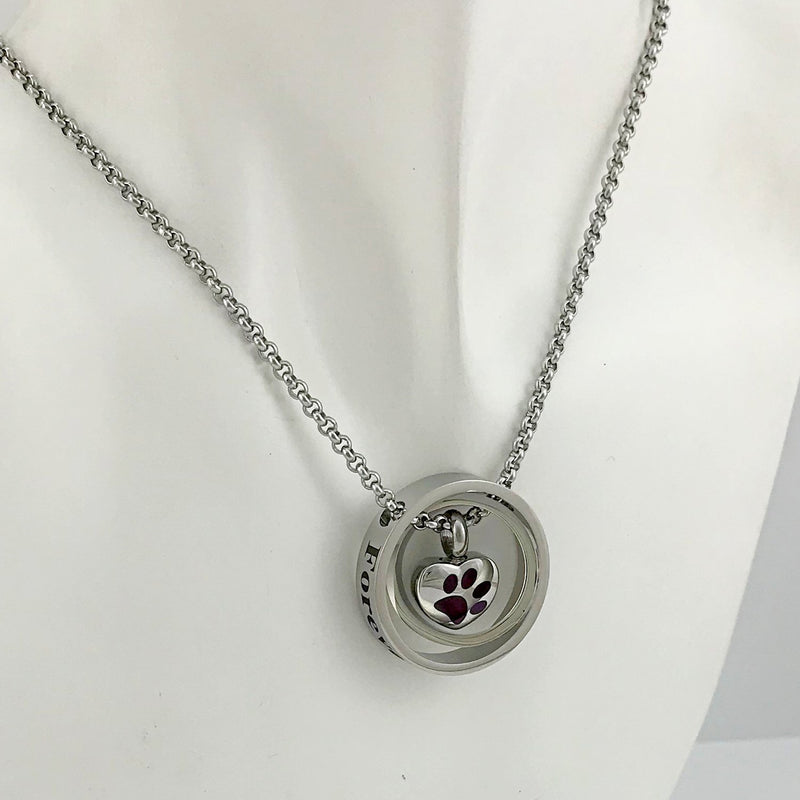 YOUFENG Urn Necklaces for Ashes No Longer by My Side Forever in My Heart Mom Dad Cremation Urn Locket Jewelry Dog pet urn necklace - PawsPlanet Australia