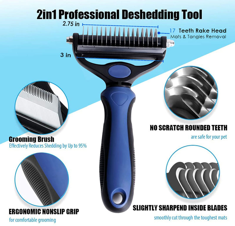 SkrZiz Cleaning pet Hair Removal Brush Set is a Long and Short Hair Remover Suitable for Large and Small Dogs and Cats. The Professional pet Grooming Tool Set can Reduce up to 96% of Shedding. Medium - PawsPlanet Australia