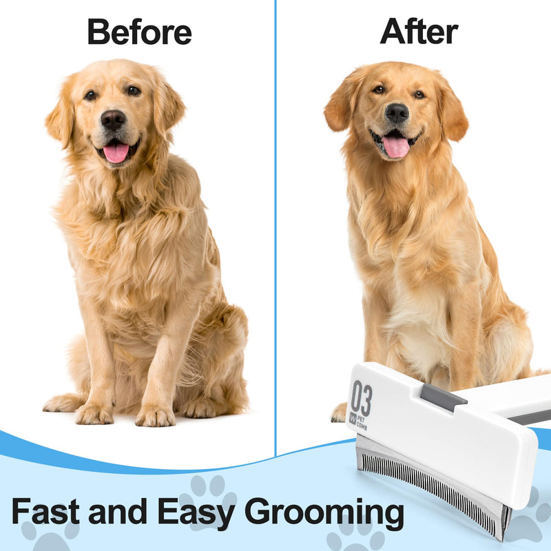 Pet brushes self-cleaning dog brush & cat brush undercoat brush for dogs and cats grooming and hair removal - PawsPlanet Australia