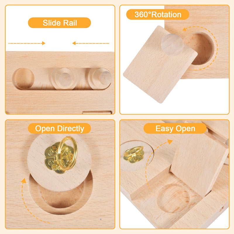 Funmo guinea pig toy, hamster toy made of wood, small animal toy, 6 in 1 wooden toy for foraging, for hamsters, guinea pigs, chinchillas, gerbils, dwarf hamsters - PawsPlanet Australia